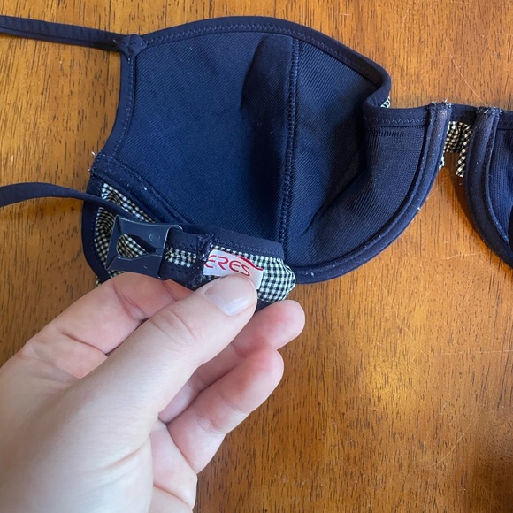 ERES Navy Gingham Bikini Set Size 6 - Picture 4 of 8